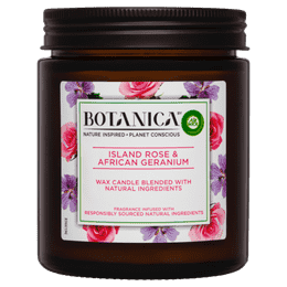 Botanica By Air Wick Candle Island Rose & African Geranium 205g